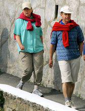 默克爾與丈夫在義大利徒步旅行