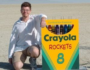 約翰－科克爾在內華達州黑岩沙漠測試蠟筆火箭發射