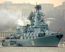 停靠在塞瓦斯托波爾的俄羅斯黑海艦隊軍艦