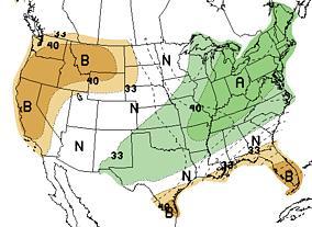 題圖為美國農產品天氣預報