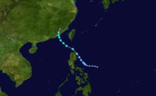 2013年第8號熱帶風暴“西馬侖”路徑圖