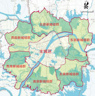 武漢新城組群分區規劃圖