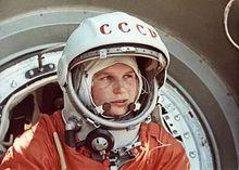 世界第一位進人太空的女航天員捷列什科娃