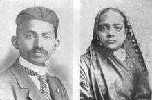甘地和他的妻子(1902年)