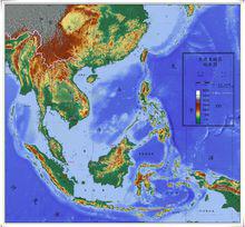 東南亞地形圖