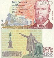 愛爾蘭磅100面額紙幣