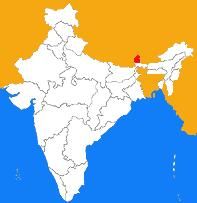 錫金邦在印度的位置