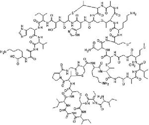 乳酸鏈球菌素的分子結構