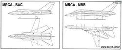 英BAC和德MBB各自MRCA方案，都用可變翼設計