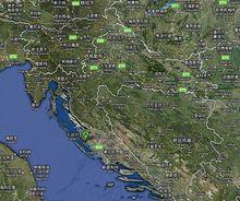 克羅埃西亞衛星地圖