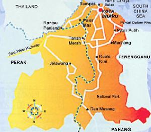 吉蘭丹地圖
