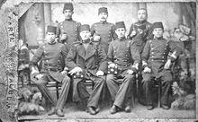1901年在軍校學習的凱末爾（前排左二）