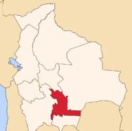 丘基薩卡省在玻利維亞的位置