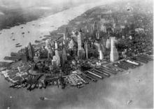 1931年曼哈頓和紐約市鳥瞰圖
