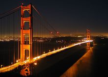 金門大橋及舊金山夜景