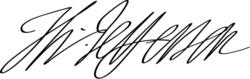 傑斐遜的簽名