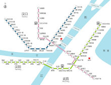 武漢軌道交通運營線路圖