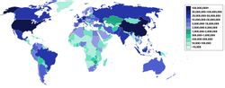 2006年4月全球各國網際網路用戶數量