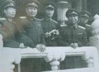 1961年國慶節，李濤（右起）、宋時輪、張愛萍、鍾期光、傅鍾在天安門城樓上