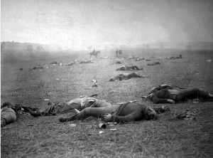 葛底斯堡之役中的聯邦軍陣亡者，蒂莫西·H·奧沙利文攝，1863年1月5日－1月6日。