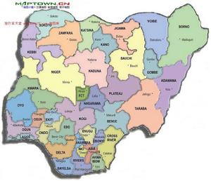 奈及利亞政區地圖