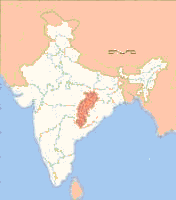 恰蒂斯加爾邦 地理位置