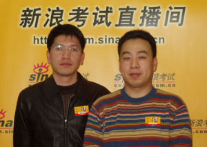 考研政治名師米鵬(左)嘉賓主持 考研高級諮詢專家周勇(右)