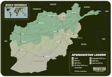 阿富汗主要政區圖