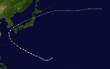 第24號超強颱風“丹娜絲”路徑圖