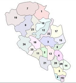 奧普蘭郡有26個自治市