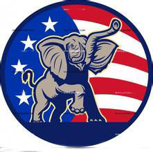 美國共和黨大象吉祥物旗