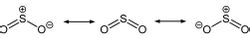 二氧化硫的三種共振結構