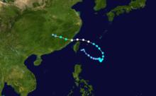 第12號颱風“潭美”路徑圖
