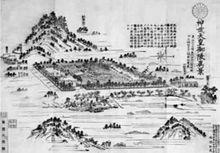 古人繪製的日本第一代天皇陵園外景圖