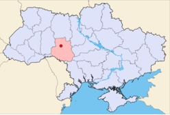 文尼察在烏克蘭的位置