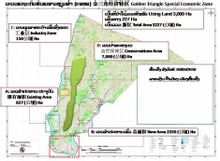 寮國政府頒布的金三角經濟特區土地紅線圖