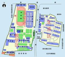 湖南省長沙市第一中學校園平面圖