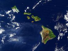 夏威夷群島衛星圖