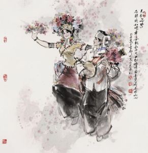 布朗族舞蹈 中國畫