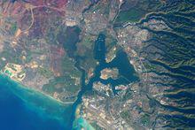 夏威夷珍珠港（衛星圖片）