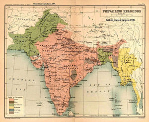 英屬印度全圖（宗教圖）