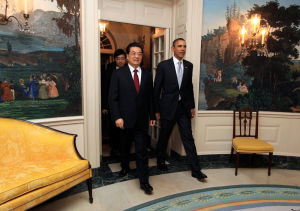 歐巴馬和胡錦濤會晤