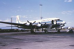 在丹佛Stapleton國際機場的一架聯合航空的DC-6, 1966年