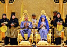 汶萊國王和王后像