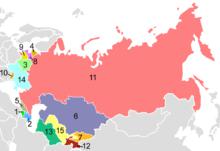蘇聯解體後各獨立國家形勢