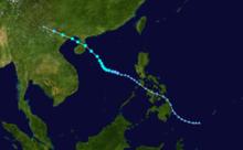 第9號強熱帶風暴“飛燕”路徑圖