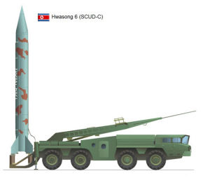 朝鮮“飛毛腿”C型彈道飛彈效果圖
