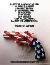 美國的反槍海報，列舉了一堆觸目驚心的數據