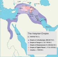 亞述帝國鼎盛時期疆域圖