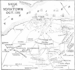 1875年繪製的進攻約克鎮計畫圖